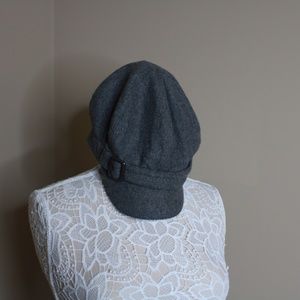 Gray Baker Boy Hat